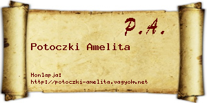 Potoczki Amelita névjegykártya